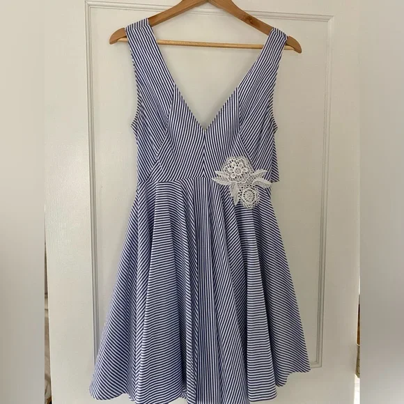 sandro dress blue SANDRO Ruffle-Detail Midi Dress main image 1